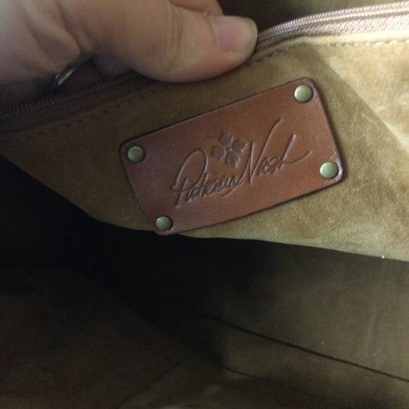 Patricia Nash Olivenza Leather Double Handle Snap Top Tote Bag - Picture 15 of 16